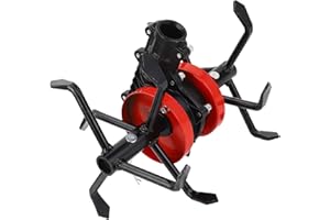 Culnflun Rueda de Herramientas para Cultivador, Rueda de Deshierbe 2 en 1, Herramienta de Cultivador Rotativo de Jardín de 6 Garras Mini Cultivador Rueda de Arado Profundo (28 mm, 9 Dientes)