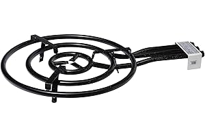 VAELLO CAMPOS VAELLO - Réchaud à Paella Émaillé - Brûleur à Gaz Butane et Propane pour Poêle à Paella - Accessoire de Cuisine Extérieure Garanti 2 Ans - 3 Feux, Ø 60 cm