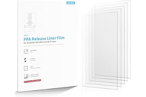ELEGOO 5pcs Película FEP V2.0 PFA para Impresora 3D Resina Saturn/Saturn S LCD con Funcionalidad de Liberación Más Fuerte 280x185 MM