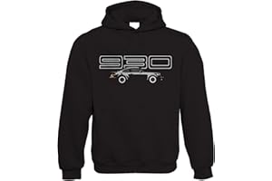VECTORBOMB 930 911 Turbo Classic Sports Car Hoodie | Car Pickup Bike Truck Rally Sports SUV Off-Road | Timeless Retro Vintage Iconic Seminal Memorable | Motoring Gift Him Her Birthday