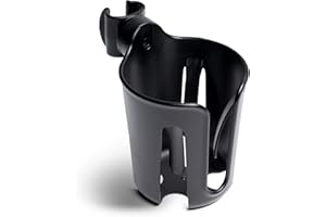 STOKKE BABYZEN YOYO Cup Holder, Black - Attaches to Six Different Points on the YOYO2 Pushchair Frame - Suitable for Parents & Kids
