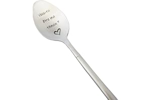 ZINELLO DESIGN Cuillère Veux-tu être ma Témoin, Idee Cadeau Original Personnalisé pour faire votre demande de temoin pour votre mariage, Annonce Insolite evjf, Cuillère à Café/Dessert avec Coffret pour Offrir