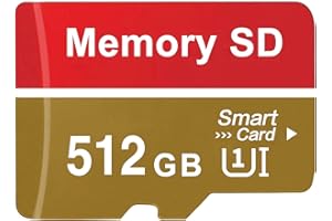 ESFUN Tarjeta Micro SD 512GB Gran Capacidad Tarjeta SD Card Super Velocidad Memoria SD Mini Portátil Memory Card 512GB Almacenamiento Externo Micro SD Compatible con Smartphone, Portátiles, Cámara, Dash CAM