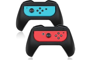 LEYU SMART Lot de 2 poignées ergonomiques compatibles avec Nintendo Switch Joy-Con, paume incurvée confortable pour manette de commutateur