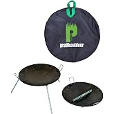 pratikoutdoor Tak &Ccedil;ıkar Ayaklı Sac Tava Ateş &Ccedil;anağı Ve Taşıma &Ccedil;antası