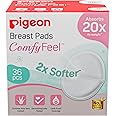 Pigeon Disposable Breast Pads,Comfy Feel,2X Softer,Gentle on Skin,Stay Dry All Day,Aloe Vera Extract,Dermatologically Test,Leak Proof Coverage,White36 pcs,