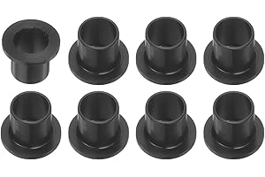 QUARKZMAN 8Pcs Bagues à Bride en Plastique, Manchons en Pom Noirs, Alésage de 6 mm, Diamètre Extérieur de 7 mm, Longueur de 8 mm