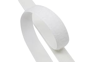 ‎KLEBERINO Kleberino Klettband zum nähen | Set Hakenband und Flauschband | Klettverschluss zum aufnähen | hohe Verschlusskraft in Industriequalität (weiß, 20mm x 3m)