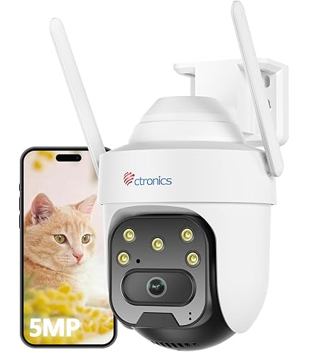ctronics PTZ Überwachungskamera Aussen,1080P IP WLAN Outdoor Kamera CTIPC-380C-B