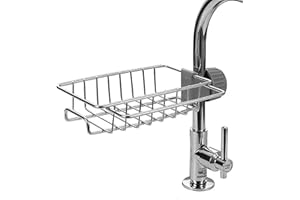 yufana Porta Spugne Lavello, Inossidabile Multifunzionale Portaspugne, Cucina Organizer per Lavello Cestino Appeso da Rubinetto Portaoggetti, Per Sapone, Spugne, Fazzoletto, Senza Fori.