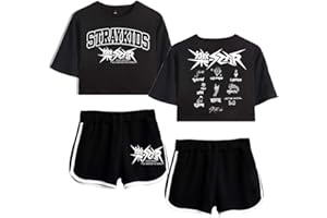 Flyself Kpop T-Shirts und Hosen Trainingsanzug Herren Damen 2023 Neues Album 樂-Star Kurzarm T-Shirt & Kurze Hose 2 Stücke Set Sportanzug Rock Star