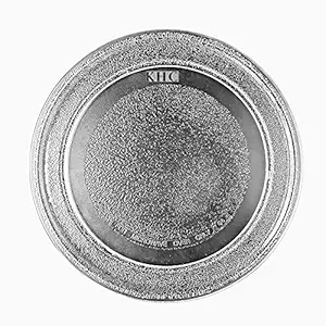 KHC Microwave Fiber Revolving Baking Plate (Diameter 9.5-Inch/245-mm) , Transparent