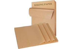 O2frepak Lot de 300 feuilles de papier sulfurisé prédécoupées antiadhésives 30x40cm,papier sulfurisé résistant à l'huile et imperméable,convient pour la cuisson des aliments,la cuisson,les grillades