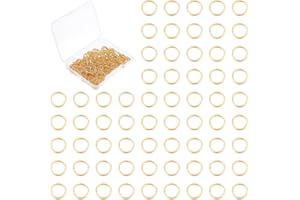 UNICRAFTALE 300pcs Anneaux de Saut Ouverts Acier Inoxydable Anneaux Ronds 8mm Anneaux de Saut de Jonction Plaqués Or 24 carats Connecteurs Métal pour Fabrication de Bijoux de Boucles D'Oreilles