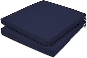 ‎ROLLMAYER Rollmayer 2er Set Stuhlkissen Stuhlauflage Sitzkissen Sitzpolster Auflage für Stühle in Haus und Garten Kollektion Vivid (Dunkel Blau 16, 40x40x4cm)