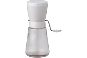 HIC KITCHEN HIC Harold Import Co. 576 Classic Manual Soft Nut Chopper, Stainless Steel Grinder, Glass, 7.5-Inch HIC, 1.25-Cup Capacity, White/Clear