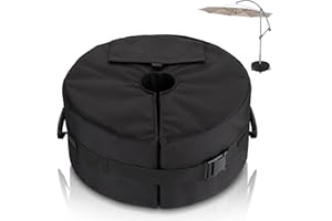 Flagest Parasol Base Weights Bag, Heavy Duty Umbrella Sand Base Up to 88lb,Side Opening Sturdy Sunshade Base Stand Sandbags,Outdoor Parasol Weights Holder, Adjustable Diameter for All Kinds of Parasol