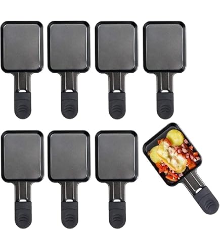 Steba Multi Raclette RC 108 | hoogwaardige natuursteengrillplaat (25 x 25 cm) | grillplaat met antiaanbaklaag | 8 pannen met antiaanbaklaag | 8 pannetjes | 2,0 m aansluitkabel, 2000 W