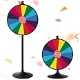 CPROSP 18'' Ruota della Fortuna, Ruota Premio da Tavolo 48CM, Spinning Prize Wheel con 14