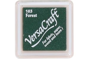 Tsukineko Forest Versacraft-Almohadilla de Tinta pequeña, Material sintético, Bosque, 3.4 x 3.4 x 2 cm