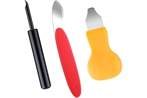 Febbya Kit Changement Pile Montre,3 PCS Ouvre Boitier Montre,Couteau Ouvre-Montre,Kit D'Outils de Réparation de Montre en Acier Inoxydable,Kit Changement Pile Montre