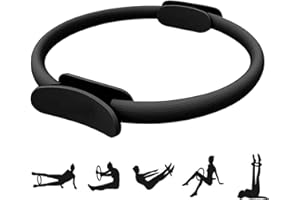 SGerste Schwarz Yoga Pilates Ringe Gymnastik Widerstands Circle Krafttraining Fitness Ring Doppelgriff Fitness Kreis Pilates Für Fettverbrennungsübungen An Armen Oberschenkeln Um Die Kraft Steigern