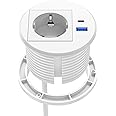 Tafelstopcontact met USB C, 3-voudige stekkerdoos voor bureau