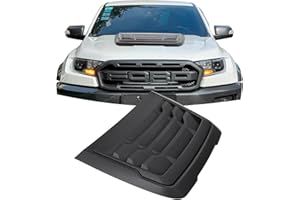 JHCHAN Pelle de capot ABS pour Ford Ranger Wildtrak Raptor 2015-2022 T7 T8 Limited XL XLT Tremor Platinum