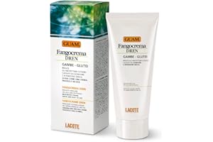 ‎GUAM Guam, Fangocreme DREN für Beine, Gesäß, Reduziert Hautunreinheiten, die durch Schwellungen und Wassereinlagerungen Verursacht Werden, Anticellulite, Made in Italy, 200 ml Packung