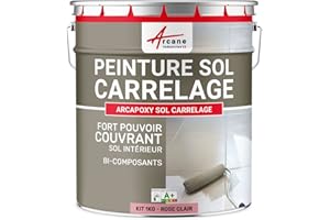 Pintura para Suelo de Baldosas - Resina epoxi - Arcapoxy Suelo de Baldosas-1 kg (hasta 5 m² en 2 capas) RAL 3015 - Rosa Claro-ARCANE INDUSTRIES