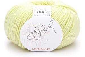 ggh Merino Soft | Lana merino (superwash) - sin mulesing - ovillo de 50g - apto para tejer y crochet | Color 033 - Pastellgelb
