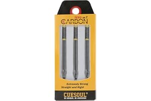 CUESOUL TERO AK7 Ejes de Dardos de Carbono/vástago Telescópico de Resorte Incorporado, Juego de 3 Piezas