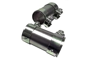 BLUETECH Connettore universale per tubi con doppia fascetta per impianto di scarico, lunghezza 90 mm x diametro interno 58 mm