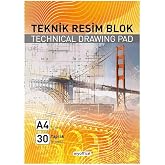 Etika A4 Teknik Resim Blok - 30 Yaprak, Profesyonel M&uuml;hendislik ve Mimarlık &Ccedil;izim Defteri, Ofis ve Okul İ&ccedil;in Kaliteli Kırtasi
