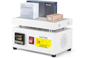 Hanchen Máquina de envoltura en celofán Máquina de sobreenvoltura manual Máquina de sellado térmico de escritorio para película BOPP Perfume Cosméticos Caja de poker PVC (120x200 mm)