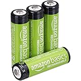 Amazon Basics AA-Batterien, wiederaufladbar, 2000 mAh, vorgeladen, NiMh, 4 Stück