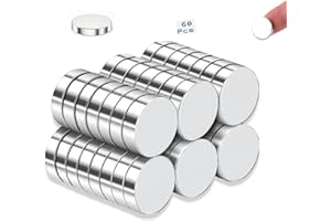 CRRYNUO 60 Pack Neodymium Strong Magnets,Whiteboard Magnets, Office Magnets,Round Refrigerator Magnets in Home, Kitchen, School,Mini Magnets, Little Mini Magnets for Crafts