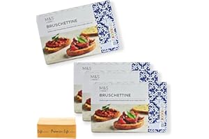 PREMIER LIFE STORE M&S Italian Toasted Ciabatta Bread Bruschettine, Toasted Ciabatta with Extra Virgin Olive Oil, 125g, Vegan (4 Pack)