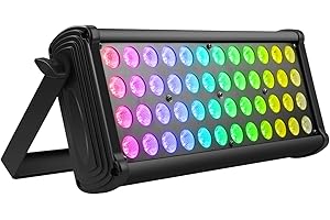 Wallwasher Luz de Escenario, ZonQoonz 48 RGB 3 en 1 LED dmx512 Luz de Fiesta Luz de DJ Iluminación de Edificios para Eventos en Vivo, Bar, Karaoke, Discoteca, Navidad, Halloween, Fiesta, Boda, 1PC