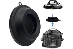 DDLUCK Support de couvercle en silicone pour autocuiseur Ninja Foodi et friteuse 4,7L/5Qt, 6L/6,5Qt et 7,5L/8Qt (Noir)