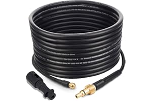 Emoobin Professional High Pressure Drain Pipe 10M/33FT, 2300 PSI / 160 BAR Drain and Pipe Cleaning Hose Kit Compatible with Karcher Pressure Washer K-Series (10)