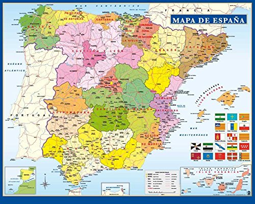 Grupo Erik Editores Mini poster Mapa De Espa  a