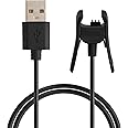 kwmobile USB Cable Charger Compatible with Garmin vivosmart 4 Cable - Charging Cord for Smart Watch - Black