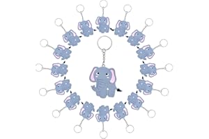 Luccyle 20pcs Llavero Animal Llavero,Mini Llavero de Silicona,Llavero Animales del Bosque,Party Favor Llaveros Premios Regalos para Niños y Adultos