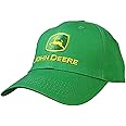 John Deere Men's Trademark Logo Core Baseball Cap, Green, Yellow Logo, One Size