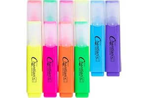Reaeonat Highlighter Pens, 10 Pack Vibrant Colors Highlighter Pen Set for Adult & Student Underlines School Office Supplies