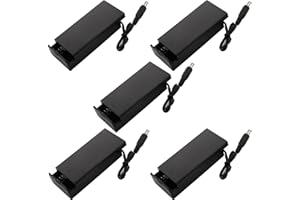 VISSQH 5 Piezas 18650 Soporte de Batería,2 x 3.7V Caja de Batería,Negro 18650 Caja de Soporte de Batería Caja de Almacenamiento de Batería de Plástico para DIY Soporte de Batería con Enchufe de DC