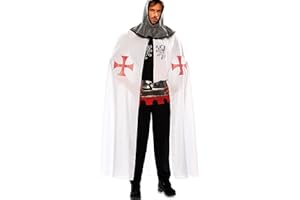 EUROCARNAVALES, SA EUROCARNAVALES Capa de Templario Medieval Blanca para Hombre