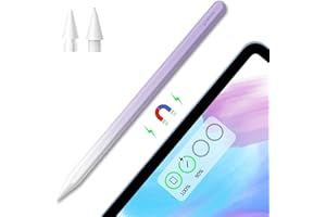 GOOJODOQ Lápiz capacitivo para iPad,carga inalámbrica magnética de la palma de la mano de rejección,lápiz compatible con iPad Pro 12.9 (3/4/5/6), Pro 11(1/2/3/4),Air 5/4th,Mini 6th, Violeta