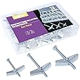 Swpeet Assorted 24 Pcs Toggle Bolt and Wing Nut Kit for Hanging Heavy Items on Drywall - 1/8 Inch, 3/16Inch, 1/4Inch